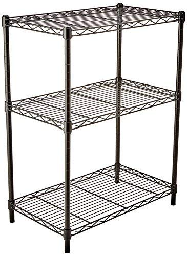 Product Cover AmazonBasics 3-Shelf Shelving Storage Unit, Metal Organizer Wire Rack, Black