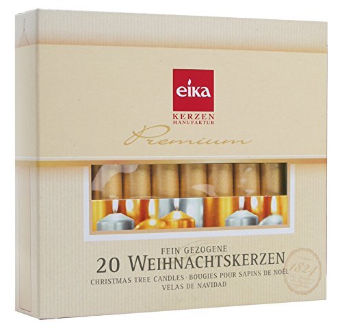 Product Cover Eika Golden Christmas Tree Candles - Gold - 4 Inches - Made in Germany - (Set of 20)