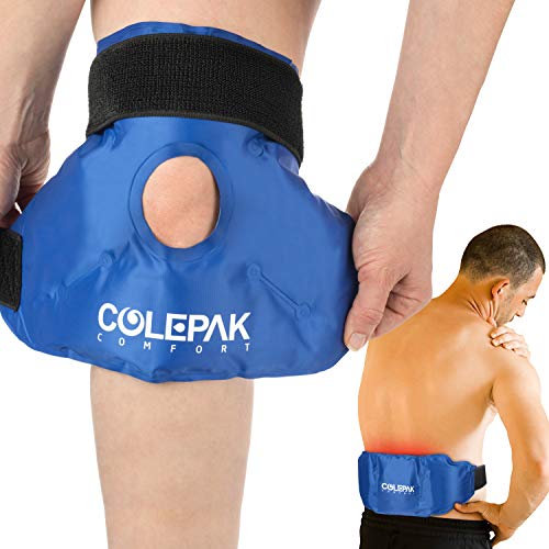 Product Cover Reusable Gel Ice Packs Hot or Cold Packs Knee Wrap & Back Ice Pack, 2 Pack, Great for Surgery & Back Pain