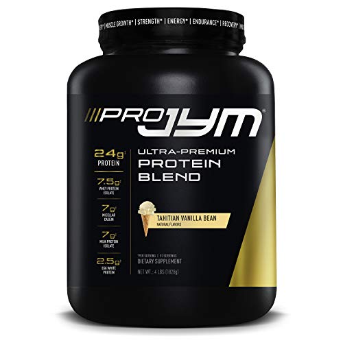 Product Cover Pro Jym Protein Powder - Egg White, Milk, Whey protein isolates & Micellar Casein | JYM Supplement Science | Tahitian Vanilla Bean Flavor, 4 Lb