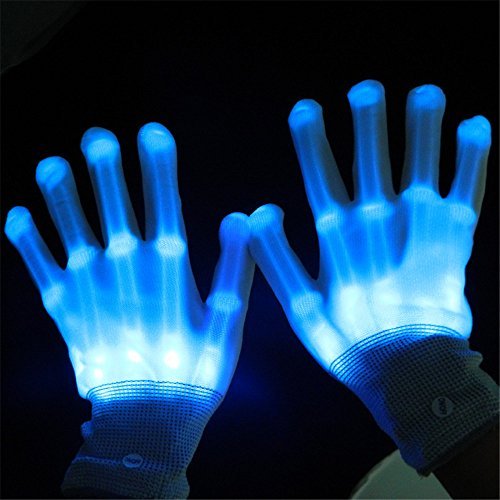 Product Cover Alohaa LED Gloves Knit Gloves Party Light Show Gloves for Clubbing, Rave, Birthday, EDM, Disco, Christmas, Halloween and Dubstep Party( Blue Light)