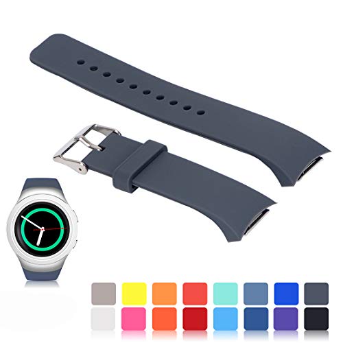 Product Cover Feskio Accessory Small/Large Size Soft Silicone Wristband Strap Smartwatch Sport Band Fit for Samsung Galaxy Gear S2 SM-720/SM-730 Smartwatch