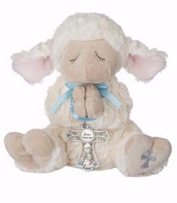 Product Cover Ganz Serenity Lamb With Crib Cross Christening or Baptism Gift (Blue (Boy))