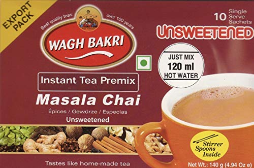 Product Cover Wagh Bakri Instant Masala Chai Tea Unsweetened - 10 Sachets ...