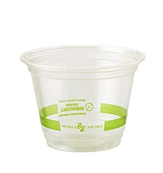 Product Cover World Centric's 100% Biodegradable, 100% Compostable 9 Ounce Squat Corn PLA Cold Cup (Package of 200)