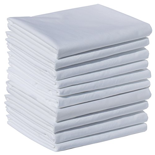 Product Cover 100% Brushed Microfiber 10-Piece Pillowcase Pack with 2-Inch Hems, Standard, White 21x32 (fits 20x26)