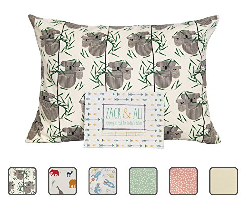 Product Cover Zack & Ali 100% Organic Toddler Pillowcase (Koala), 13 X 18, Made in USA!