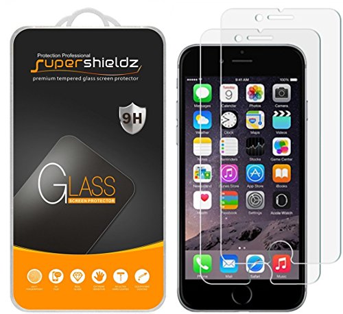 Product Cover (2 Pack) Supershieldz for iPhone 6s and iPhone 6 Tempered Glass Screen Protector, Anti Scratch, Bubble Free