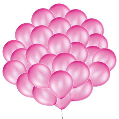 Product Cover Eshanmu 100 pcs 12 inch Pink Pearl Latex Balloon for Boy Girl Party for Activity Campaign