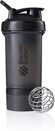 Product Cover Blender Bottle 500209 ProStak System with 450ml Bottle and Twist n' Lock Storage, 22oz, Black