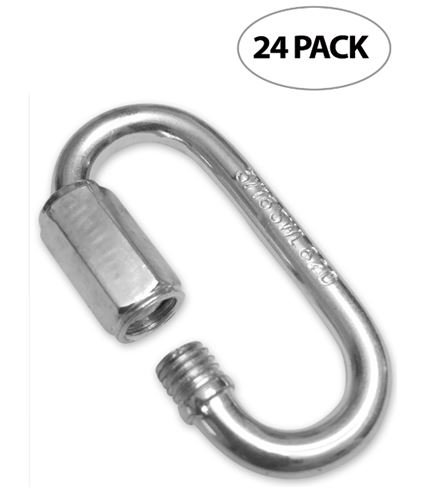 Product Cover Yardware etcetera Quick Links 3/16 inch Zinc Plated 24 Pack - Chain Links