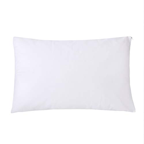 Product Cover Dreamaker 2X Polypropylene Stain Water Resistant Pillow Protector Standard Size Zippered Pillowcase Cover Sham (2, Standard/Queen 20