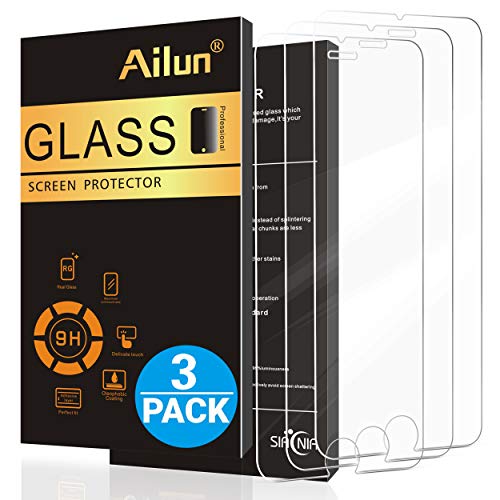 Product Cover AILUN Screen Protector for iPhone 8 Plus 7 Plus [5.5inch][3Pack] 2.5D Edge Tempered Glass for iPhone 8 Plus 7 Plus Anti-Scratch Case Friendly Siania Retail Package