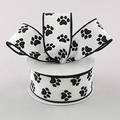 Product Cover White Satin with Black Paw Prints 1.5