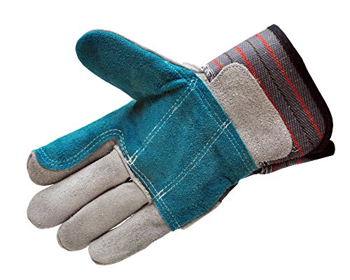 Product Cover G & F 5215L-5 Premium Suede Double Palm & Index Finger Work Gloves with 2 & 1/2 Rubberized Safety Cuff, 5 Pair Pack
