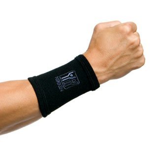 Product Cover 1 Nikken Medium Wrist Sleeve 1825 - Black, Thin, Far Infrared, Carpal Tunnel Tendonitis Sleeping Typing Injury Pain Relief & Recovery, Weightlifting Crossfit Boxing, Brace, Wrap, Compression, Support
