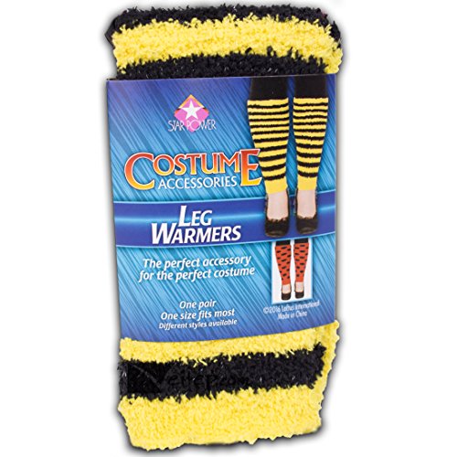 Product Cover Star Power Women Bumblebee Costume 2pc Leg Warmers, Yellow Black, One-Size 14