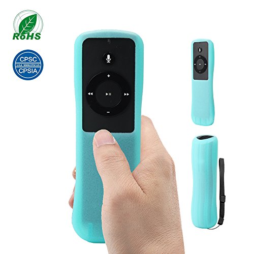 Product Cover SIKAI Silicone Case for Echo, Echo Dot, Echo Plus, Echo Show and Echo Spot Remote Shockproof Protective Cover for Amazon Echo Alexa Voice Remote Anti-Lost with Remote Loop (Glow in Dark Blue)
