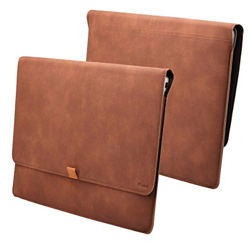 Product Cover Valkit Macbook Air 11 inch Sleeve, Macbook Air 11 Case, Laptop Ultrabook 11 inch Sleeve Carrying Case Cover Bag Skin For Macbook 11 inch A1370 A1465 With Card Slot, Brown Color