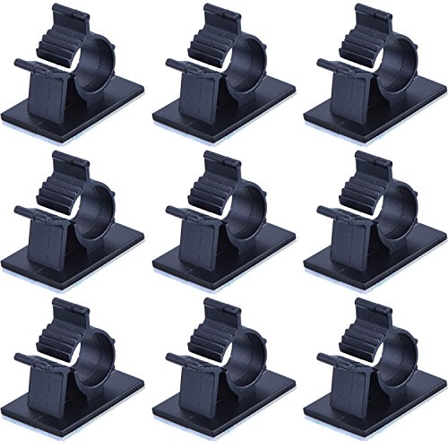 Product Cover eBoot Adjustable Cable Clips Adhesive Nylon Wire Clamps, Black, 50 Pack