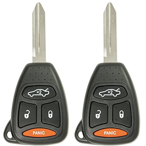 Product Cover Keyless2Go Keyless Remote Head Key Fob 4 Button Replacement for KOBDT04A and OHT692427AA (2 Pack)