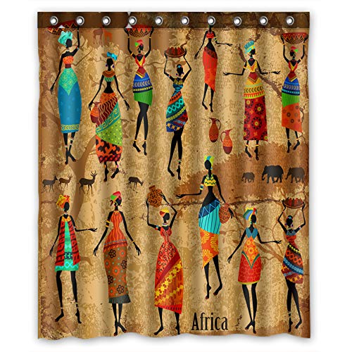 Product Cover KXMDXA Vintage African Woman Polyester Fabric Shower Curtain 60x72 inch