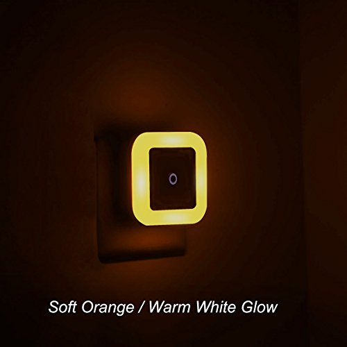 Product Cover Soft Orange/Warm White/Amber Glow, Plug in LED Night Light with Dusk to Dawn Sensor [Pack of 2]