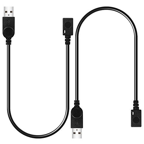 Product Cover AFUNTA 2 Pack USB 2.0 Micro 5 Pin Female to Standard USB Male Extension Cable for Data Transfer -5 inch