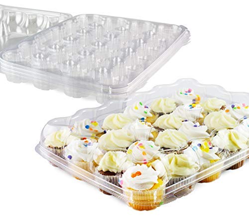 Product Cover Chefible Premium 24 Mini Cupcake Container | Extremely Durable Cupcake Boxes | Mini Cupcakes, 5 Pack