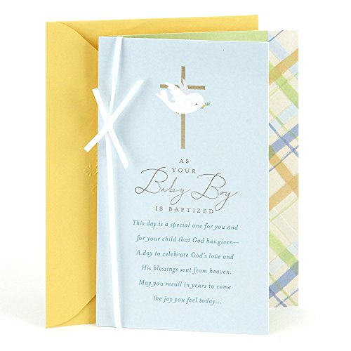 Product Cover DaySpring Baptism Card for Baby Boys (Dove Cross)