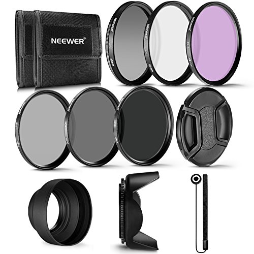 Product Cover Neewer 49MM Professional UV CPL FLD Lens Filter and ND Neutral Density Filter(ND2, ND4, ND8) Accessory Kit for Sony Alpha A3000 and The NEX Series Cameras