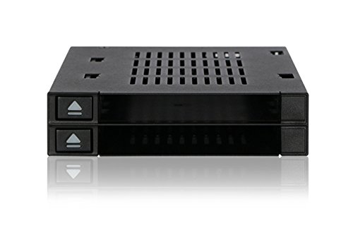Product Cover ICY DOCK Dual Bay 2.5 to 3.5 SATA / SAS SSD/ HDD Trayless Hot-swap Dock / Mobile Rack For 3.5 Drive Bay - flexiDOCK MB522SP-B
