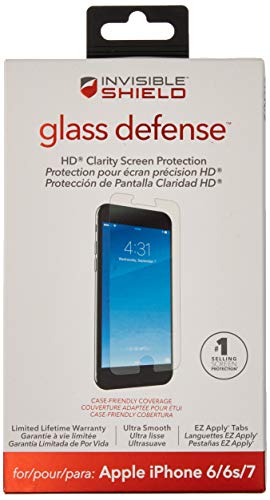 Product Cover ZAGG InvisibleShield Glass Defense - Screen Protector for Apple iPhone 7, iPhone 6s, iPhone 6