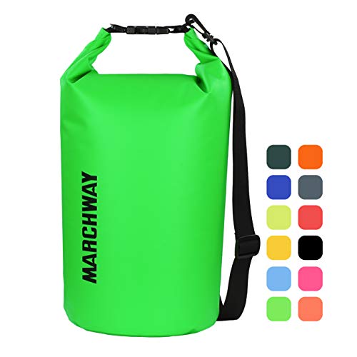 Product Cover Floating Waterproof Dry Bag 5L/10L/20L/30L/40L, Roll Top Dry Sack for Marine Kayaking Rafting Boating Surfing Swimming Camping Hiking Beach Fishing Skiing Snowboarding Mountaineering (Green, 10L)