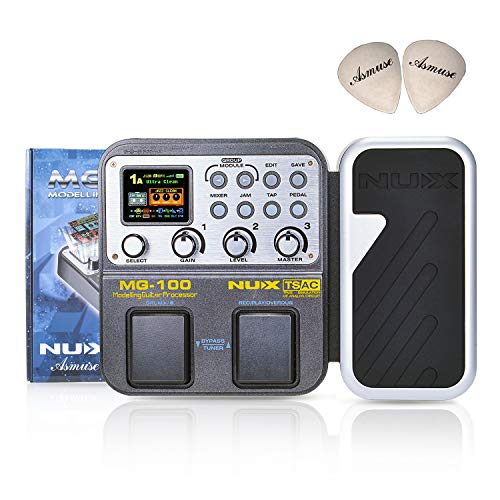 Product Cover MG-100 Professional Multi-Effects Pedal Processor Musical Instrument Parts 40s Record 55 Effect Mode 10 Sound Di Box Electric Guitar and Bass Loop Amplifier Tube Pedal