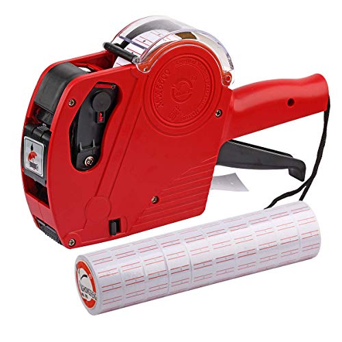 Product Cover ASIBT MX5500 EOS Red 8 Digits Pricing Gun Kit with 7,000 Labels & Spare Ink