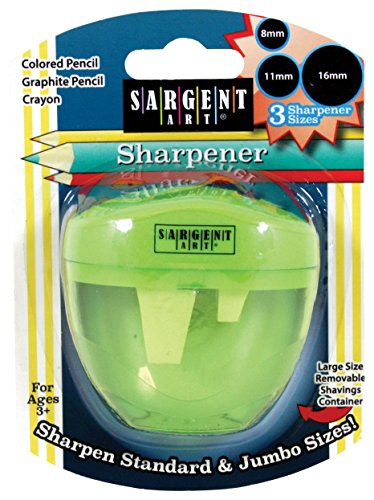 Product Cover Sargent Art 3 Hole Pencil Sharpener, Jumbo, Green