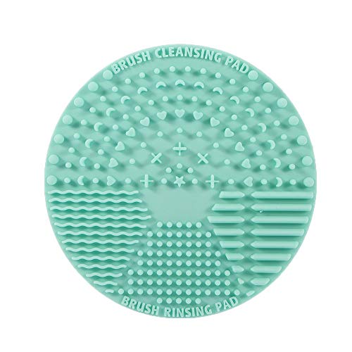 Product Cover Brush Cleaning Mat ,Silicone Makeup Cleaning Brush Scrubber Mat Portable Washing Tool Cosmetic Brush Cleaner with Suction Cup for Valentines Day