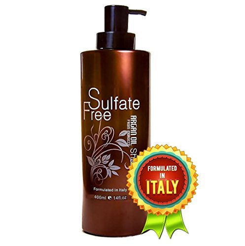 Product Cover Moroccan Argan Oil Shampoo Sulfate Free - Best for Damaged, Dry, Curly or Frizzy Hair - Thickening for Fine / Thin Hair, Safe for Color-Treated, Keratin Treated Hair, Professional Line