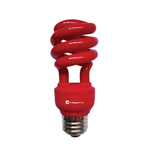 Product Cover CFL Compact Fluorescent Colored Light Bulb, T2 Spiral, 13W (60 Watt Equivalent), E26 Medium Base, 120V, UL Listed, Red (1 Pack)