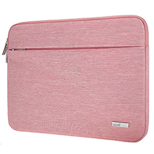 Product Cover Lacdo 15.6 Inch Laptop Sleeve Bag Compatible Acer Aspire/Predator, Toshiba, Inspiron, ASUS P-Series, HP Pavilion, Lenovo, MSI GL62M, Chromebook Notebook Carrying Case, Water Resistant, Pink