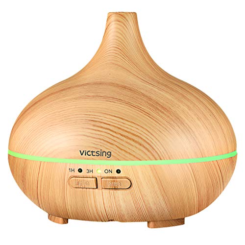 Product Cover VicTsing 150ml Aromatherapy Essential Oil Diffuser, Wood Grain Humidifier with Cool Mist, 14 Colors, 3 Timer Setting, Auto-Off Features