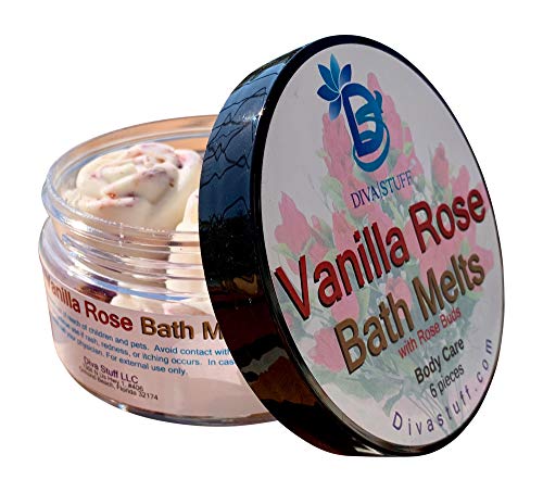 Product Cover Vanilla Rose Skin Softening Slow Melt Bath Melts With Cocoa Butter and Shea Butter, Diva Stuff
