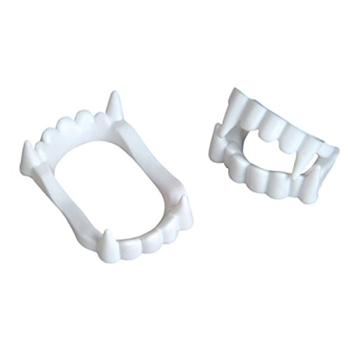 Product Cover Neliblu 24 White Vampire Fangs, Plastic Teeth, Costume Accessory Halloween Party Favors