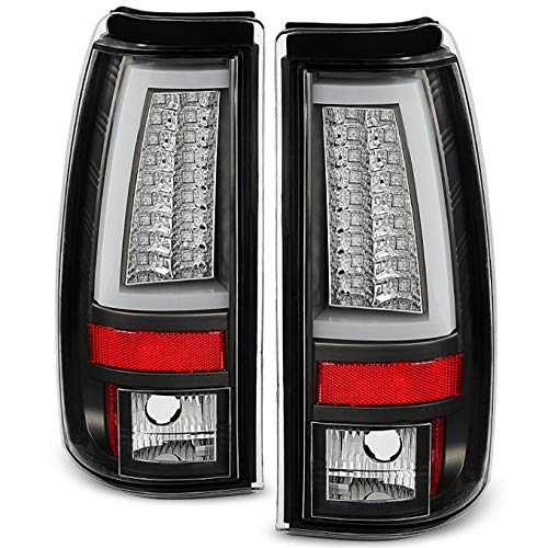 Product Cover For 03-06 Silverado 05-07 Silverado Hybrid Pickup Truck Black Rear V2 LED Tail Lights Brake Lamps Pair