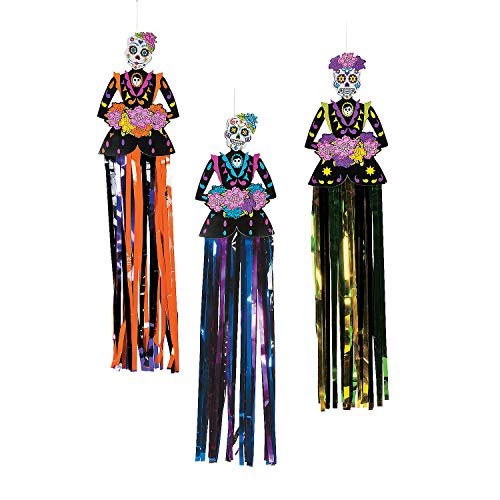 Product Cover Day of the Dead Sugar Skull Hanging Decorations (3 piece set)