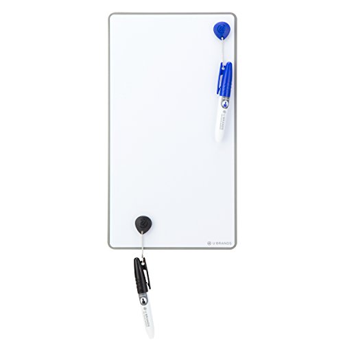 Product Cover U Brands Magnetic Frameless Dry Erase Board Value Pack, 11 x 6 Inches, Silver Aluminum Frame (714U04-12)