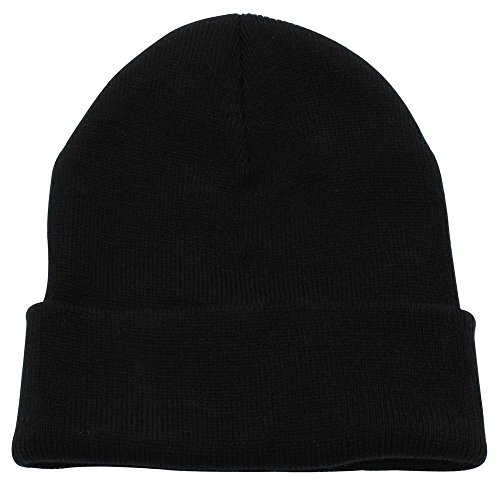 Product Cover Top Level Beanie Men Women - Unisex Cuffed Plain Skull Knit Hat Cap
