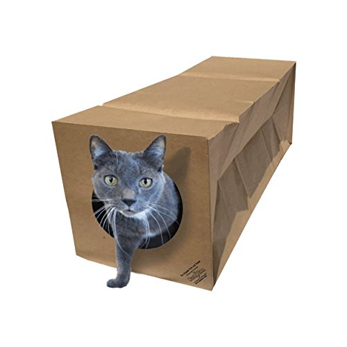 Product Cover Dezi & Roo Hide and Sneak Collapsible Paper Cat Tunnel Made in The USA -Your Cat's New Favorite Toy - Fun Interactive Cat Toy - Activity Play Tunnel - Hidewaway