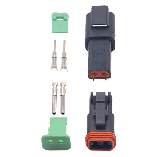 Product Cover 10 sets Kit Black DT 2 Pin 3 Pin 4Pin Waterproof Electrical Wire Connector Plug Kit 22-16AWG DT06-2S DT04-2P DT06-3S DT04-3P DT06-4S DT04-4P (2P)